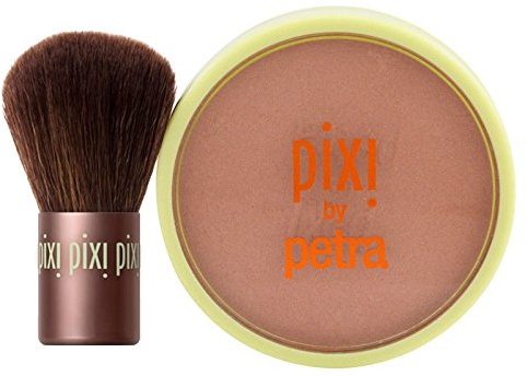 Pixi Beauty Bronzer + Kabuki | Hydratisierendes, Seidiges Bronzing-Puder mit Integriertem Kabuki-Pinsel | Perfekt Pigmentiert & Langanhaltend | Farbton: Subtly Suntouched | 0,4 oz / 10,2 g