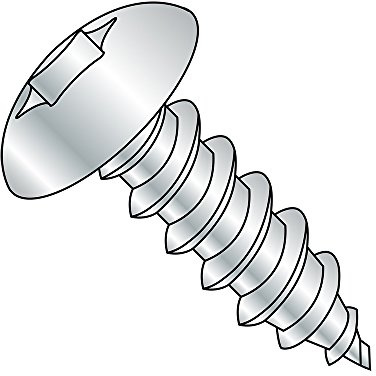 Small Parts 0608ABTT Steel Sheet Metal Screw, Zinc Plated, Truss Head, Star Drive, Type AB, #6-20 Thread Size, 1/2 Length (Pack of 100)