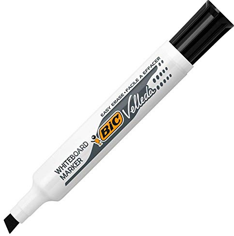 Bic 943193 Whiteboard-Marker Velleda 1791, Keilspitze, schwarz