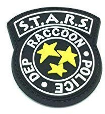 Star Racoon Police DEPT Schwarz PVC Airsoft Paintball Patch