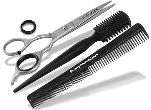Set Haarschere 5.5 Zoll 13.97 cm Mikroverzahnung + Haarkamm + Ausdünnkamm aus Solingen