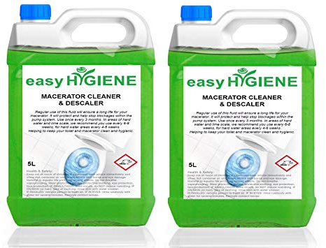 Macerator Cleaner & De-Scaler 2 x 5 Litres Toilet & Urinal Descaler with Antibacterial