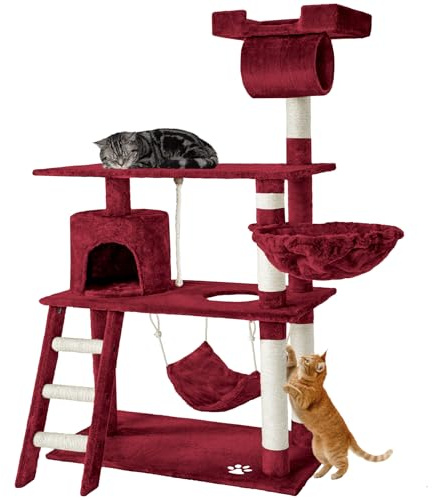 Torre para gatos y centro de actividades TecTake de 141&nbsp;cm