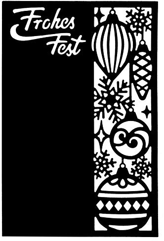 Ideen mit Herz Stanzschablone | Frohes Fest 4 |14,5 cm x 9,5 cm | Passend für gängige Stanzmaschinen | Schablone zum Gestalten von Grußkarten, Einlegern | Weihnachten, Advent, Weihnachtskarten