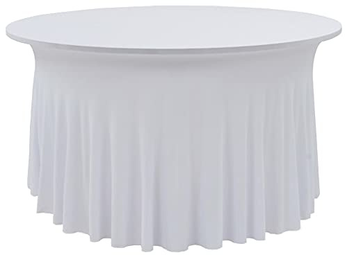 vidaXL 2X Stretch Tischhusse Weiß 180x74cm Stretchhusse Tischdecke Tisch Husse