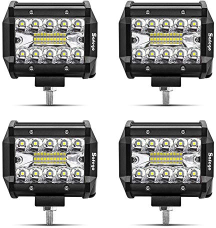 LED Arbeitsscheinwerfer 60W LED Offroad Zusatzscheinwerfer 12V Scheinwerfer | Spotlight 6000K IP67 Wasserdicht Nebelscheinwerfer Arbeitsleuchte für Auto 4x4 Traktor SUV ATV LKW (4 Stück)