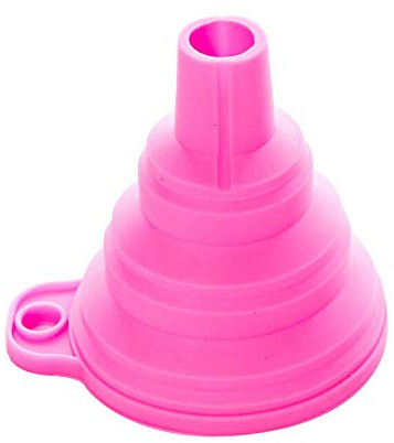 Entonnoir pliable Senrise en gel de silicone, approuvé par la FDA, pour transfert de liquide et de poudre (1 pièce, rose)