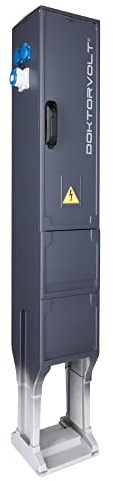 Doktorvolt Distributore di corrente da campeggio, colonna di energia, per campeggio, 4 x 230 V, 2 x 230 V