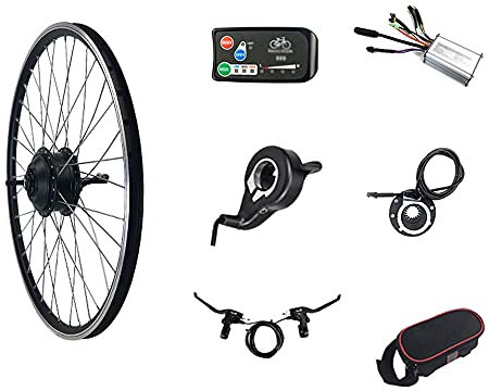 ZYXU 24V 250W Electric Bike Conversion Kit, E Bike Electric Bicycle 16 20 24 26 27.5 28 29 E Bike Conversion Kits LED880 LCD Meter Display,Rear drive spin fly,27.5”