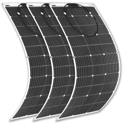 3 * 100W (300W) Solpanel Flexibel 18V Solcellsmodul idealisk för trädgårdshus, camping, husbil