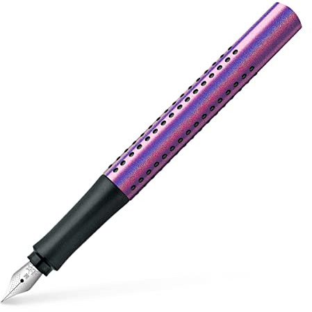 FABER-CASTELL 140840 - Füller Grip Edition Glam, Federbreite M, violet, 1 Stück