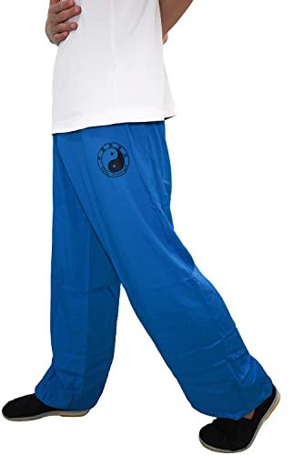 Dee Plus Wushuhose | Tai Chi Trainingshose | Yogahose - Traditionelle Chinesische Kampfkunst Qigong Wing Chun Shaolin Kung Fu Uniformen Training Hose Damen und Herren - Baumwolle - 2 Taschen