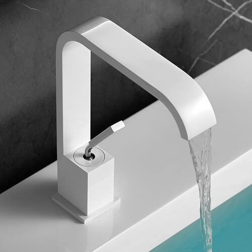 Badarmaturen, Einzelhalter, Einloch-Wasserhahn, Wasserfall, schwarzer Wasserhahn, Badezimmer, heißes und kaltes Bad, Waschbecken, Waschbecken, Wasserhähne, Waschbecken-Wasserhahn Safehappy