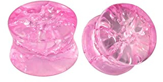 Bcughia Ohrring Tunnel Glas 6-16mm Ohrringe Plugs Männer Rund Form Ohrringe Tunnel Set, 2 Stück