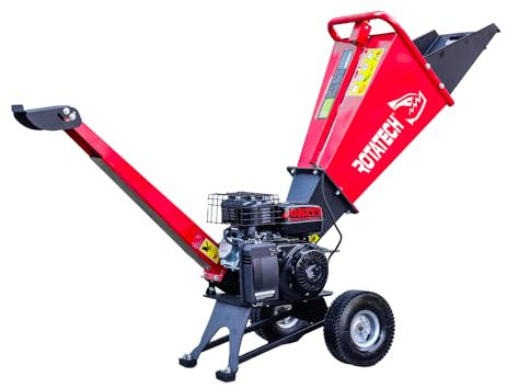 Rotatech 6.5/7HP Direct Drive Self-Feeding Petrol 50mm Chute Wood Chipper - Chips Branches Upto 50mm/2 Inches in Diameter