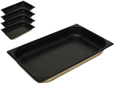 Set di 5 teglie da forno a grandezza naturale Gastronorm da 5,1 cm, uso razionale