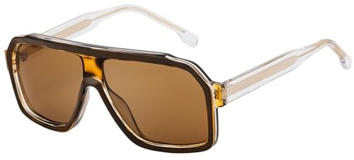 SHEEN KELLY TR90 Occhiali da sole quadrati retrò da uomo e da donna, vintage, classici, spessi, stile anni '80 UV400