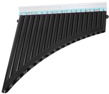 Milisten Panflöte 18-rohr Holzblasinstrument C-dur für Anfänger Tragbare Panflöte mit Vollem Klangbild Robustes Musikinstrument für Musikunterricht und Kreative Performance