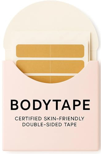 Dpm tapes - Transparentes doppelseitiges Klebeband für Bodytapes, Träger und Kleidung, hypoallergen, ISO-zertifiziert, sicher auf empfindlicher Haut, ohne Rückstände, tragbar – 40 Stück