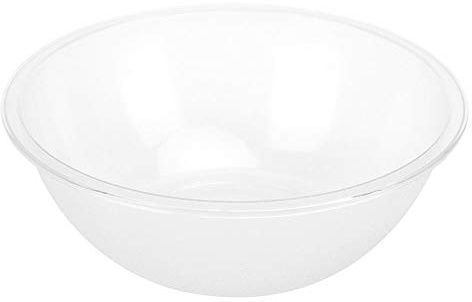 Grandi ciotole rotonde in cristallo trasparente per snack o insalate per feste, ciotole in plastica trasparente per patatine, piatto per caramelle, buffet di frutta per insalata