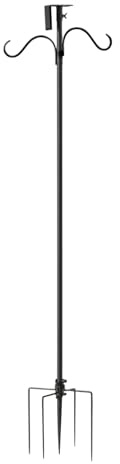 Juego de columnas de para pájaros - Columna de alimentación para pájaros Ajustable para Exteriores, Soportes Decorativos Ajustables para Luces solares, campanillas de Viento, macetas para