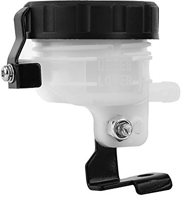 Yechiry Motorcycle Fit for Master Front Fluid Bottle Oil Cup Cylinder Bracket with Black Iron Bracket Universal for Any Motorcycle with Master Cylinder