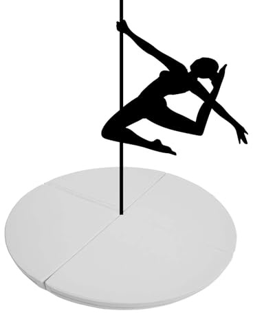 Generisch Pole-Dance-Matte, extra große Tanzmatte für Stangentanz – stoßdämpfende Schutzmatte für Stripperstangen, Gymnastik & Fitness, 180 cm x 3 cm (70,8 x 1,2), ideal für Anfänger, weiß