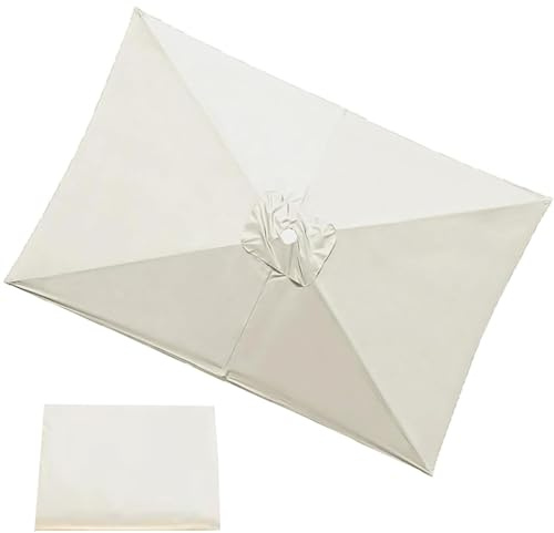 Telo Ricambio Ombrellone 3x3 3x2 2.5x2.5m，Rettangolare/Quadrato Copertura Di Ricambio Per Ombrellone da Giardino 4/6/8 Stecche，Impermeabile per Giardino Patio Balcone Spiaggia(B1,8Ribs: 270x270cm)
