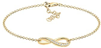Elli Armband Damen Infinity Symbol mit Zirkonia Kristallen in 925 Sterling Silber