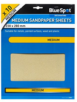 Blue Spot Tools 19853 Medium Sandpaper, Black, 230 x 280 mm