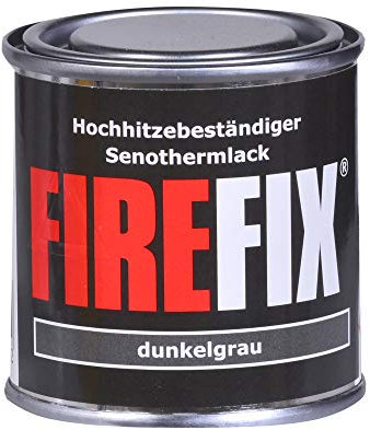 FIREFIX 2014 Ofenlack 125 ml Dose Senotherm®-Lack, hitzebeständig bis 600 °C, dunkelgrau