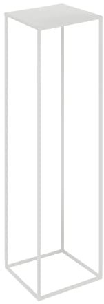 Blumenständer Ständer Aus Metall Modernes Loft Industriell Plant Stand für Blumentopf (24 x 24 x 130H cm, Weiß)