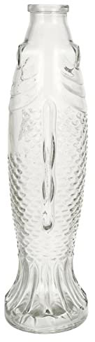 Veemoon Fischflasche Aus Glas Fischförmige Glasflasche Dekorative Blumenvase Mit Korken Transparente Glasvase Für Blumenarrangements Zarte Glasflasche Für Heimdekoration