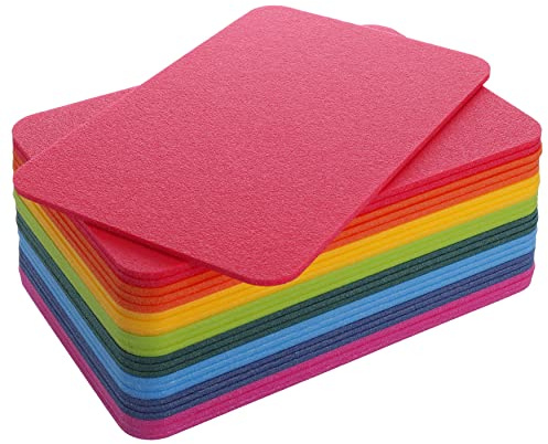 Melan-Store Yate Set 24 große wärmende Schaumstoff Sitzkissen OHNE Griff Kinder Sitzunterlage WASSERDICHT 42x27cm in Regenbogenfarben für Kindertagesstätte Schule Vereine