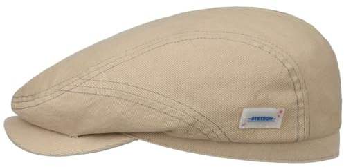 Stetson Sustainable Cotton Driver Flatcap Herren Made in EU Frühjahr Sommer beige XXL (62-63 cm)