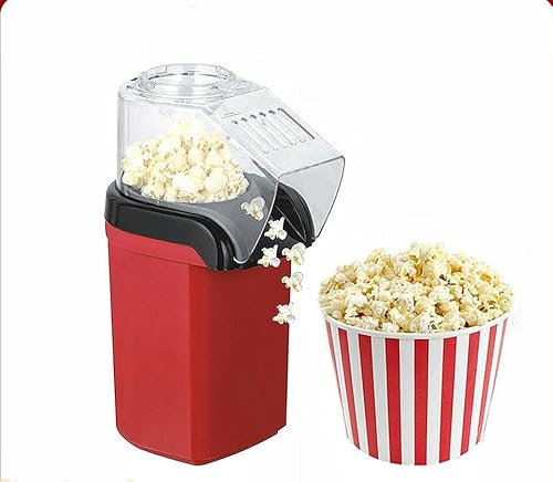 Popcorn Maker Machine Automatic Small Heating Corn Puffer Machine Grain Popping Machine No Oils Required Can Make The Big Fluffy Fresh Popcorn