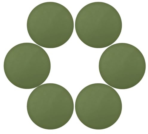 Set di 6 tovagliette rotonde per tavolo da pranzo verde oliva scuro tinta unita tovagliette resistenti al calore da cucina verde per feste decorazioni per la casa lavabili