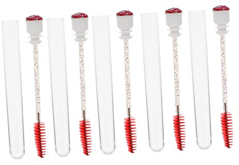 WOFASHPURET 10St Diamant Mascara-Bürste Wimpernspoolie DIY Mascara-Behälter Wimpernbürste Augenbrauenpinsel Augenbrauenbürstenstäbe Wimpernkamm Fase Container Reinigungsbürste rot