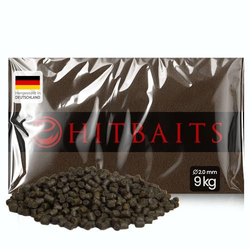 Hitbaits Angeln Köder, Halibut Black 2.0 mm 9 kg, Karpfen Zubehör, Groundbait, Feeder, Angelköder, Baits, Karpfen, Leicht zu Kombinieren, Hohe Stabilität, Boilies Karpfen, Perfekt für Method Feeder