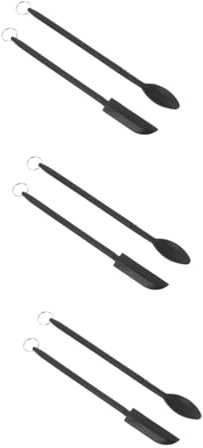 TOPBATHY 3sets Small Jar Spatula Portable Baking Silicone Tool Tiny Scoop Hanging for Jam Butter Spreading Kitchen Accessories