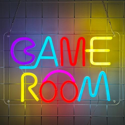 ENUOLI Spielzimmer-Schilder, für Gaming-Raumdekoration, Neonlicht mit USB-betrieben, dimmbares LED-Spielzimmer-Neonlicht für Schlafzimmerdekoration, Gamer-Geschenke für Jungen