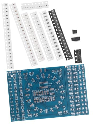 Gatuida Kit Soudure de Pcb et 274 Points de Brasage Entraînement la Soudure 125 Composants pour Améliorer les Compétences des Ingénieurs Électroniques