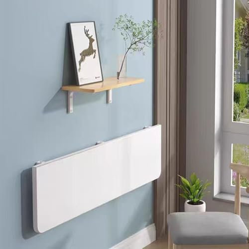 Klappbarer Wandtisch, Wand Montierter Klapptisch, Schwimmender Schreibtisch Esstisch, Kleiner Wandtisch for Küche, Balkon Outdoor(80 * 30cm)