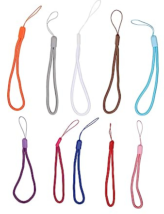 Housoutil Dragonne Courte Pour Téléphone Portable Et Porte-clés En Nylon Léger, Lot De 10, Unisexe, Fonction Antichute, Usage Quotidien Bureau, École, Extérieur, Couleurs Aléatoires