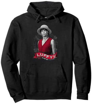 One Piece Monkey D Luffy Live Action Chapeau de paille Pirate Sweat à Capuche