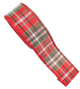GreatRise 6M Kariertes Geschenkband Plaid Sackleinen Band Verdrahtet Karoband Schleifenband mit Draht Weihnachtsband Dekoband Stoffband für Weihnachten Hochzeiten Geschenk BlumenstraußDIY #3 4cm*6m