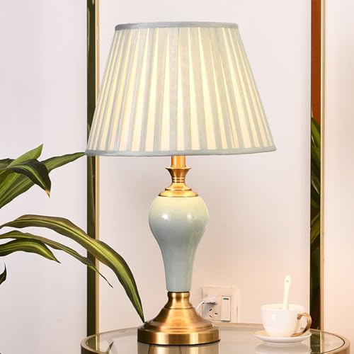 Lampada da Tavolo in Ceramica Contemporanea a Led Arte di Lusso Soggiorno Villa Hotel Studio Camera da Letto Comodino Scrivania Luce (Stile 17)