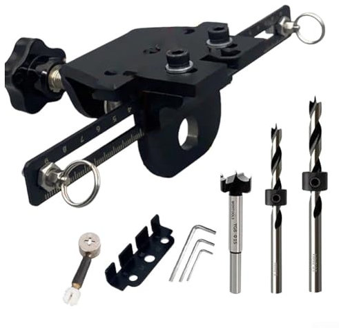 Kit de taladro todo en uno con posicionamiento de doble cara para una mayor precisión en tareas de carpintería de madera
