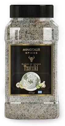 Minotaur Spices I Épices pour Tzatziki 600 g I Mélange d'épices grecques pour tzatziki dans une boîte à saupoudrer