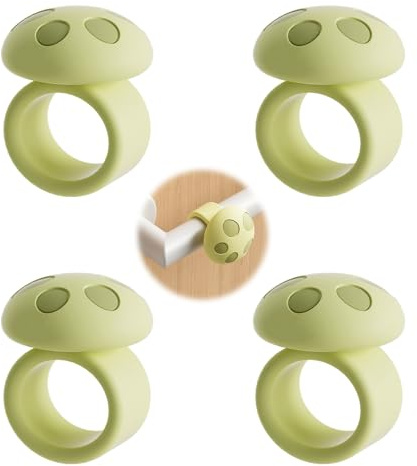 4Pcs Weiß Set SilikonTürklinkenpuffer,Türstopper Klinke,Hochelastische Türgriff Schutz,für Türklinke, Türgriff und Fensterklinke Türklinken Puffer